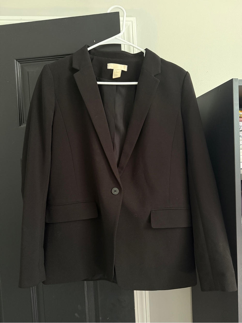 H&M Black Single-Button Women's Blazer Jacket